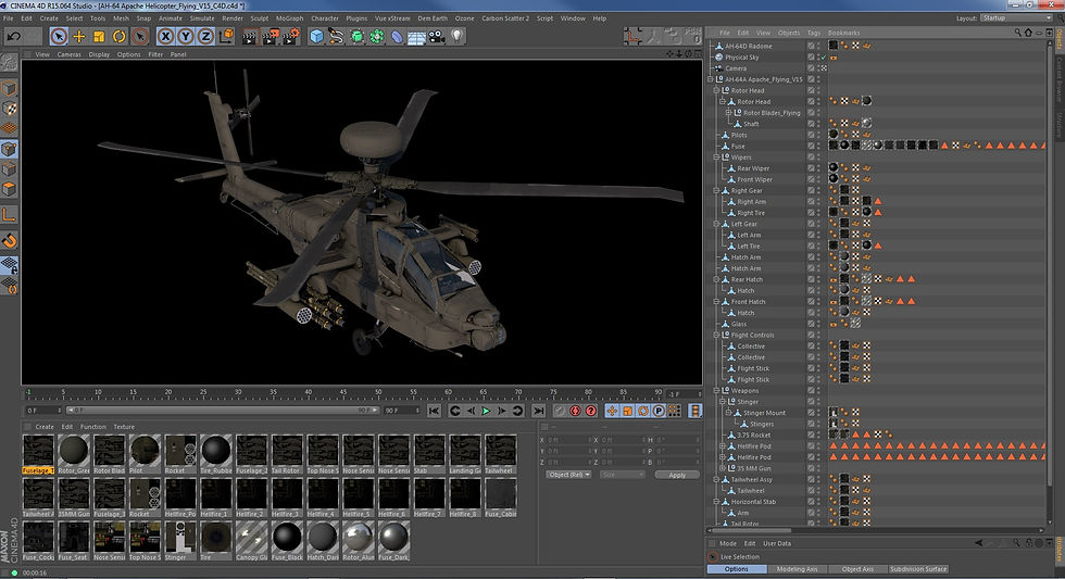 Thumbnail: AH-64D Apache Longbow Helicopter 3D Model