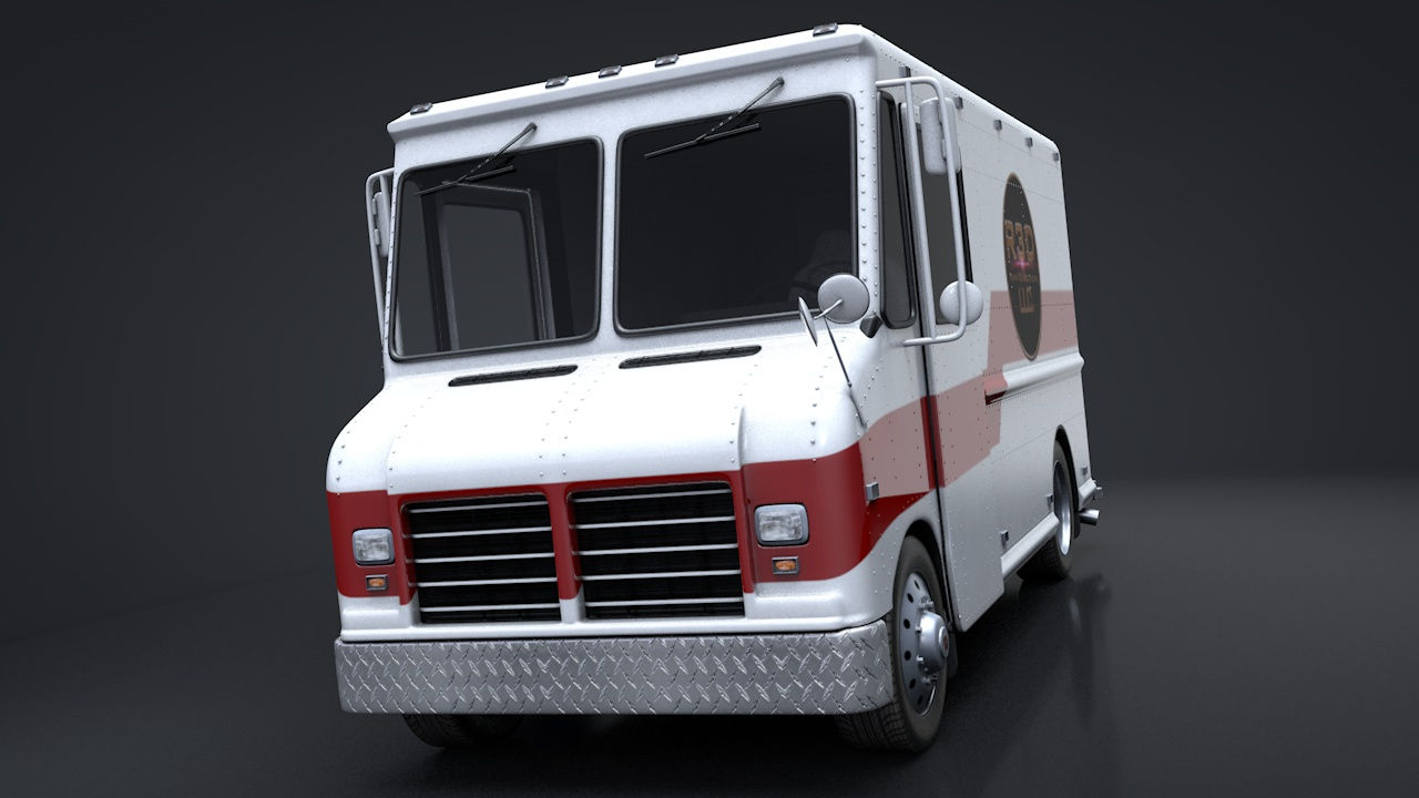 Delivery Truck_V6_C4D Rigged