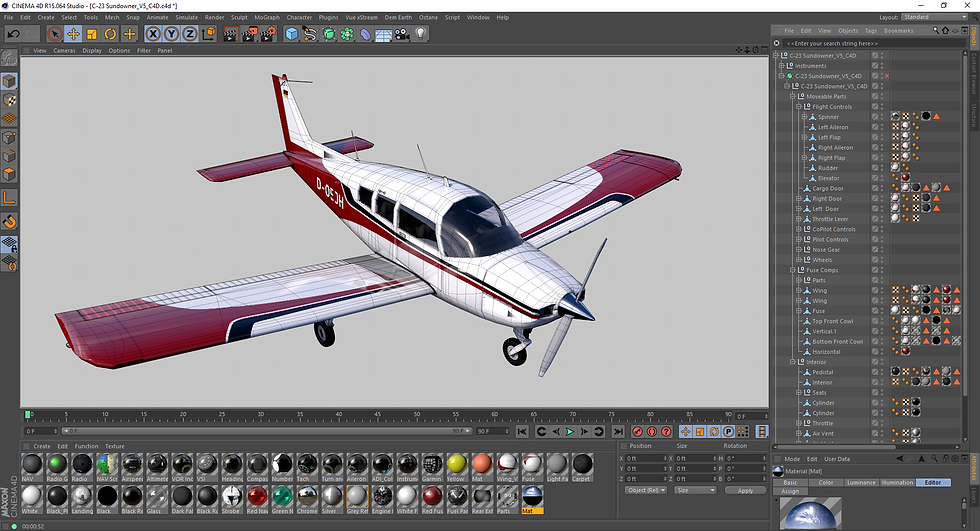 Thumbnail: Beechcraft C-23 Sundowner_V6_3D Model