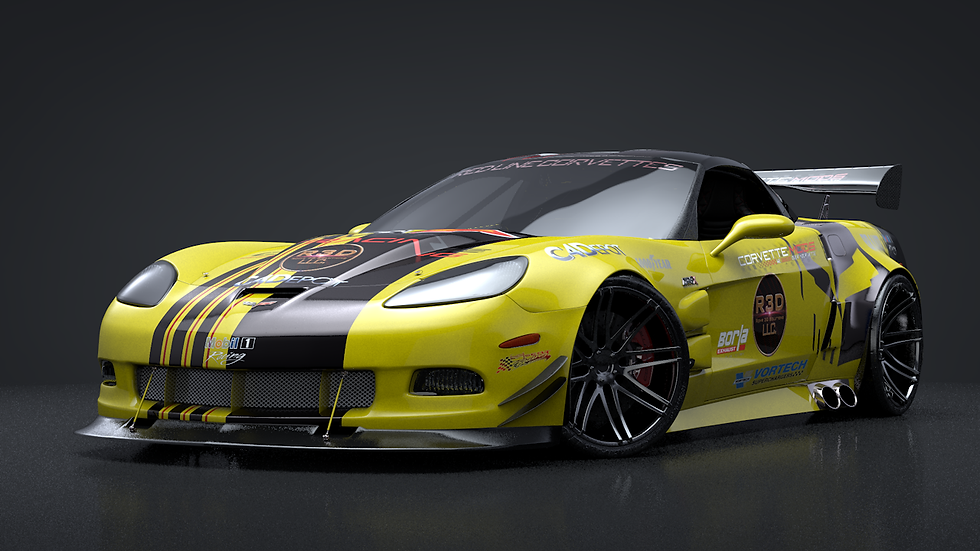 Thumbnail: C6R Racing Corvette_3D Model Rigged C4D