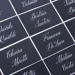 Black Place Cards
