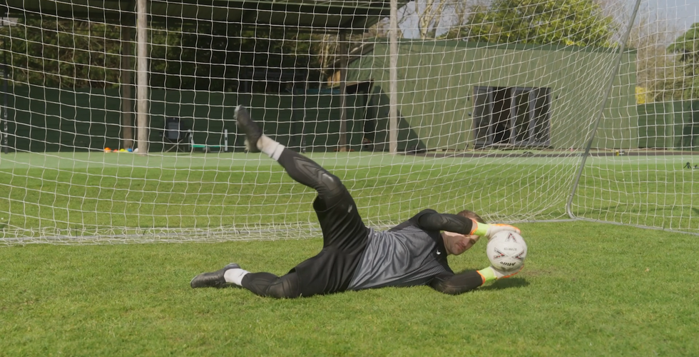 A Goalkeeper Diving