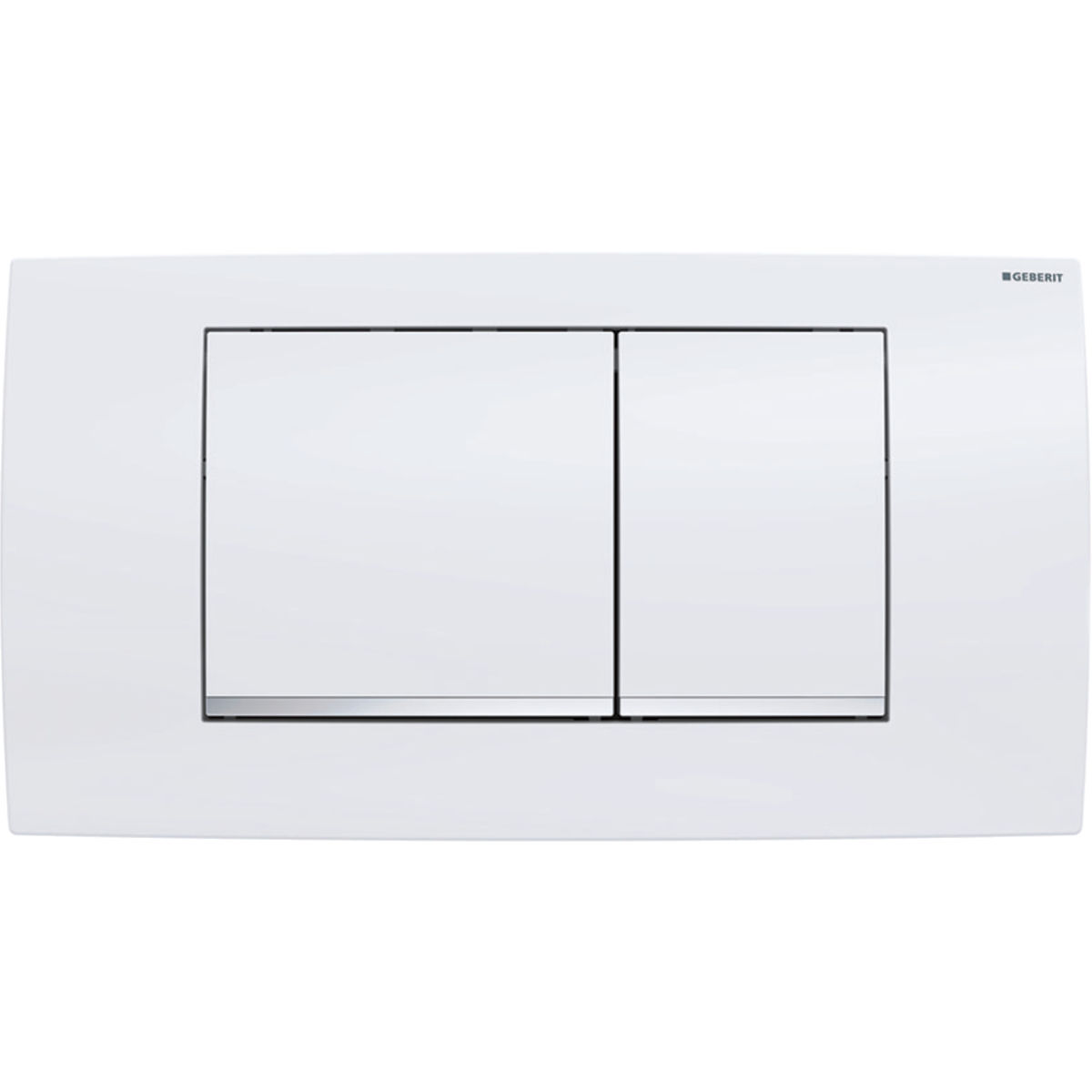 Plaque Geberit double touche | Blanc, chromé brillant