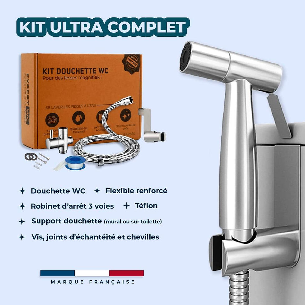 Miniature : Kit douchette pour Wc au sol | Finition inox | EXPERT WC