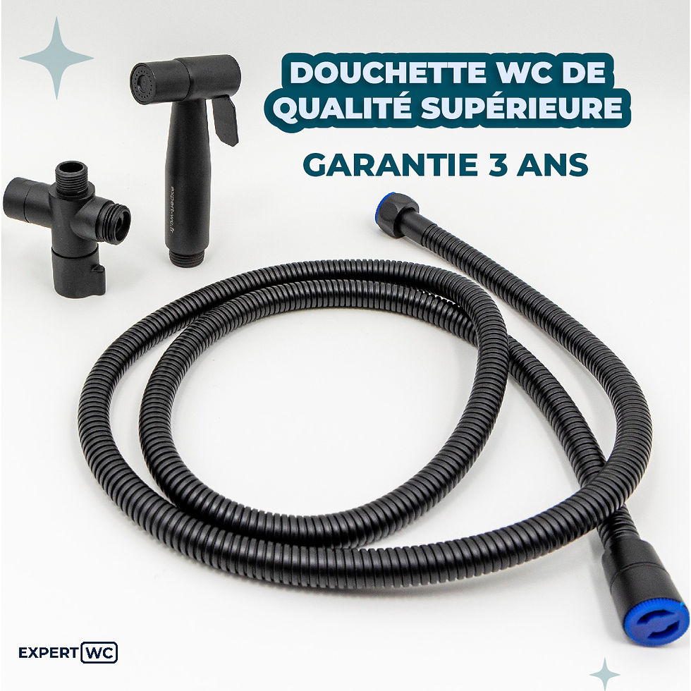 Miniature : Kit douchette pour Wc au sol | Finition noire mat | EXPERT WC