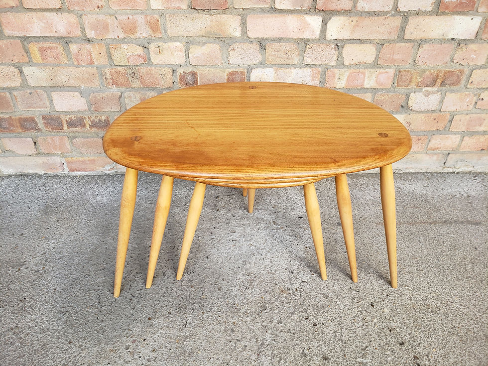 Thumbnail: Ercol Blonde Pebble Nest of Tables