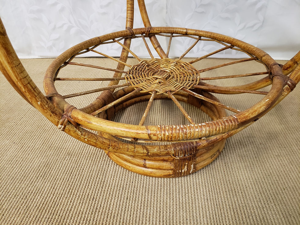 Thumbnail: 60s Bamboo Round Coffee Table