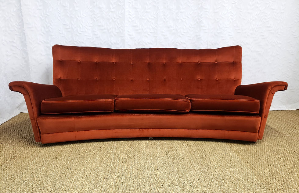 Thumbnail: Vintage G Plan Samantha Curved Velvet Sofa