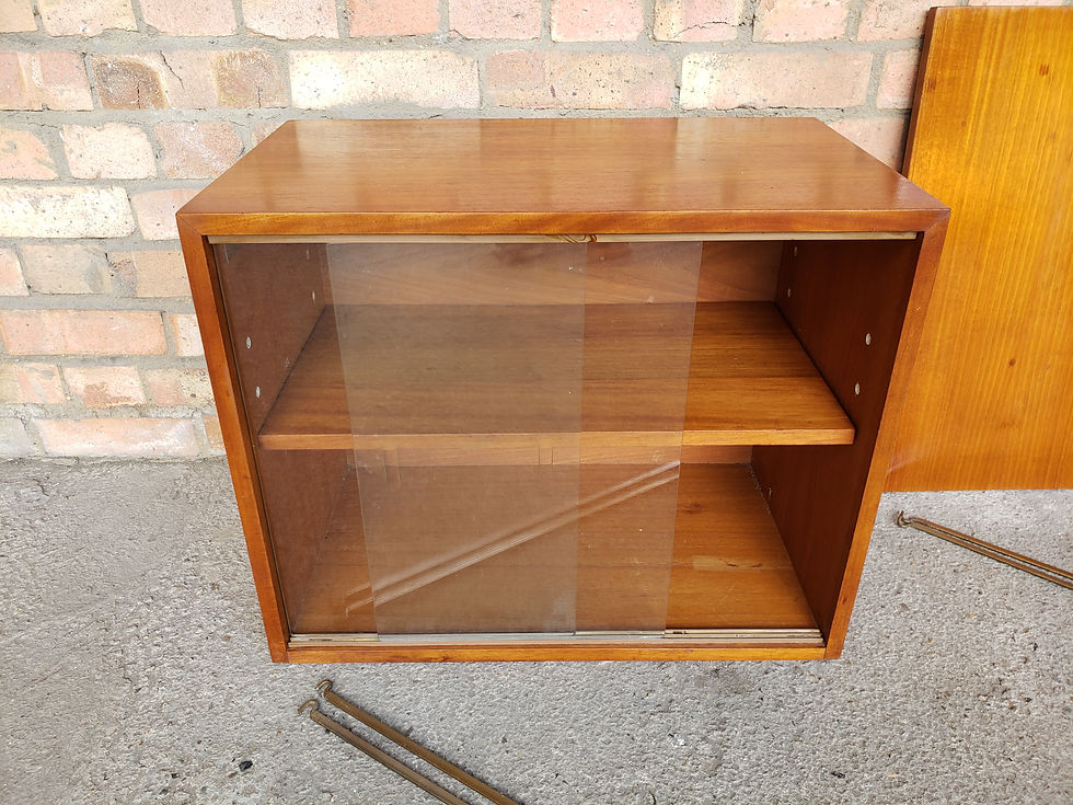 Thumbnail: White Staples Ladderax Teak Cabinets & Shelves