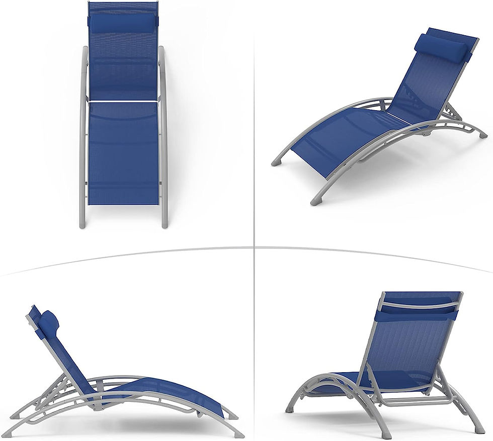 Thumbnail: Domi Outdoor Chaise Lounge Set of 2 Patio Recliner Chairs with Adjustable Backr