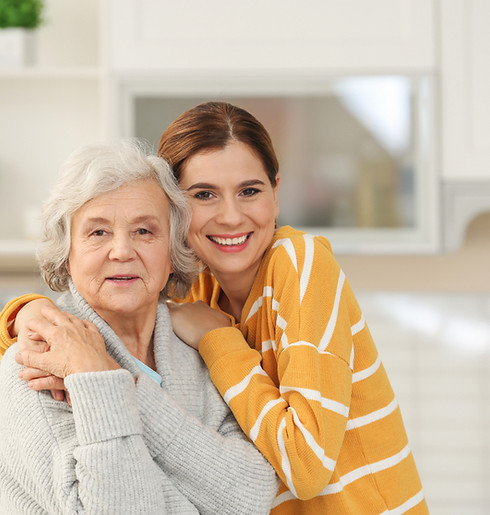 Mother and Daughter hugging