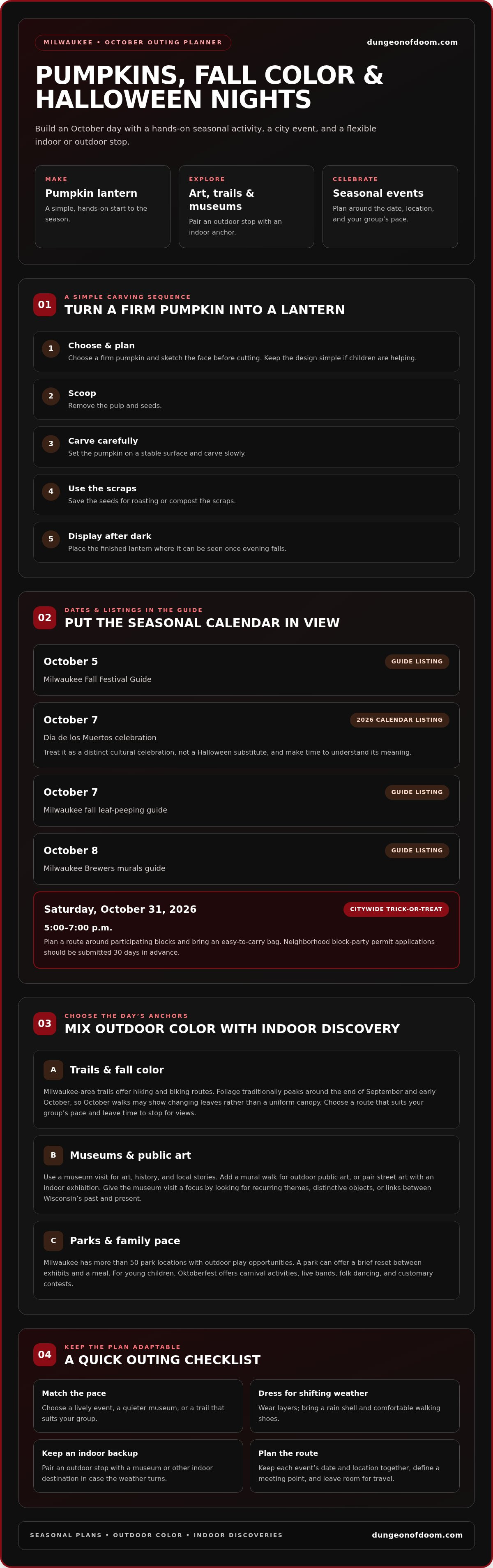 Fun things to do in October near Milwaukee