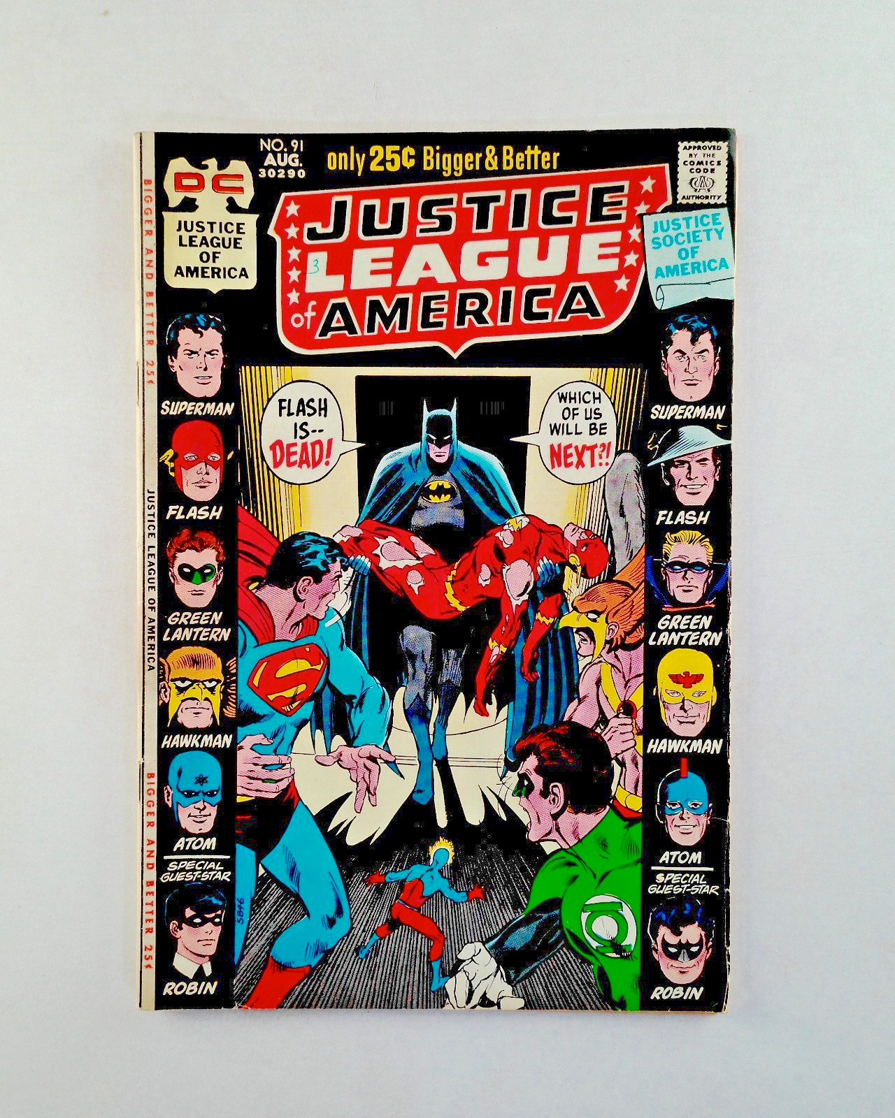 Justice League Of America #91 FN+ 1971 DC 52-page giant - Neal Adams Cover!