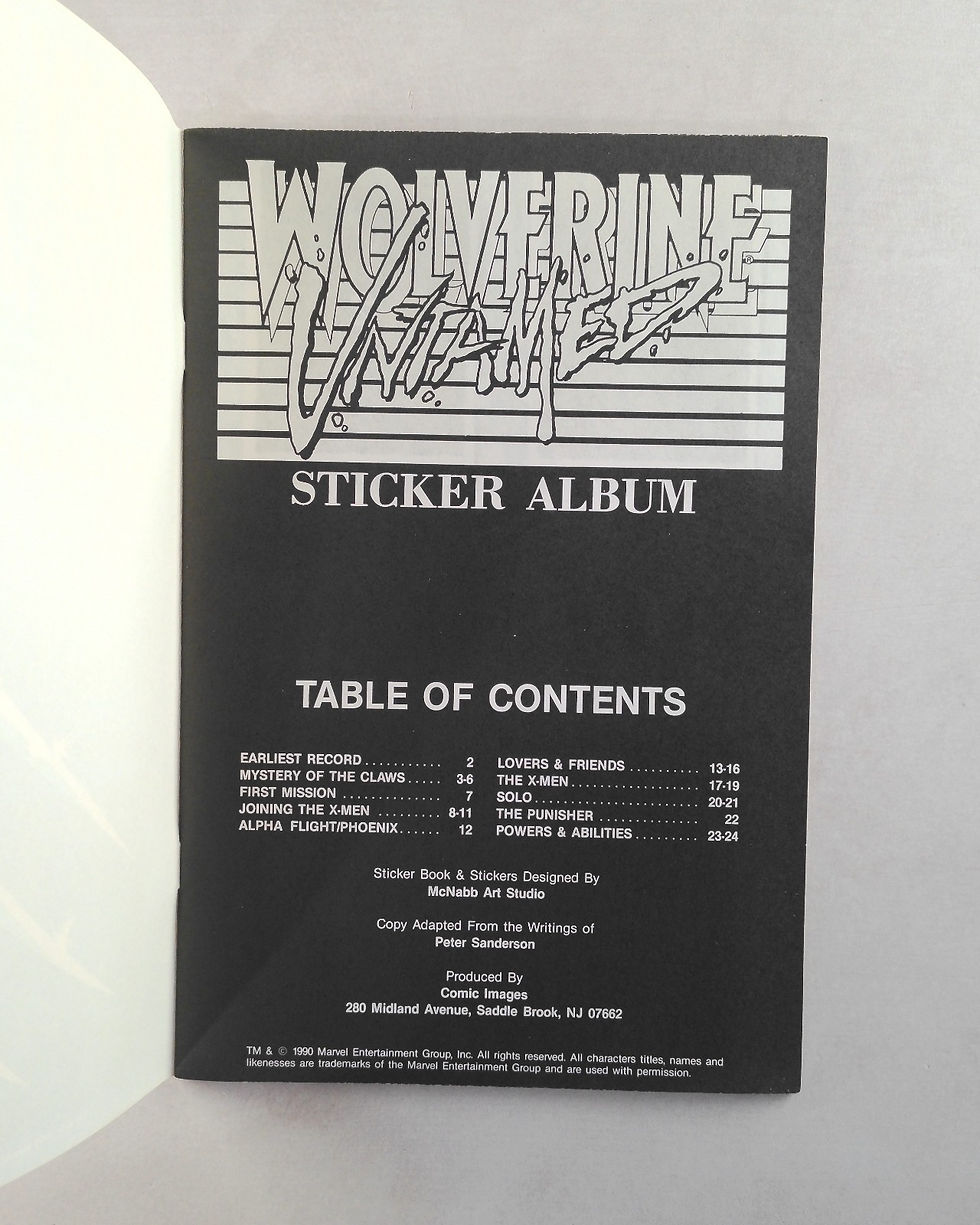 Thumbnail: Wolverine: Untamed Sticker Album (Marvel/Panini, 1990)  - Complete!