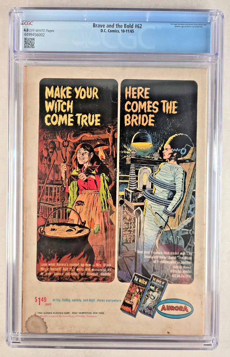 Thumbnail: Brave and the Bold #62 CGC 4.0 (1965) 1st Silver Age Wildcat & Huntress DC Key