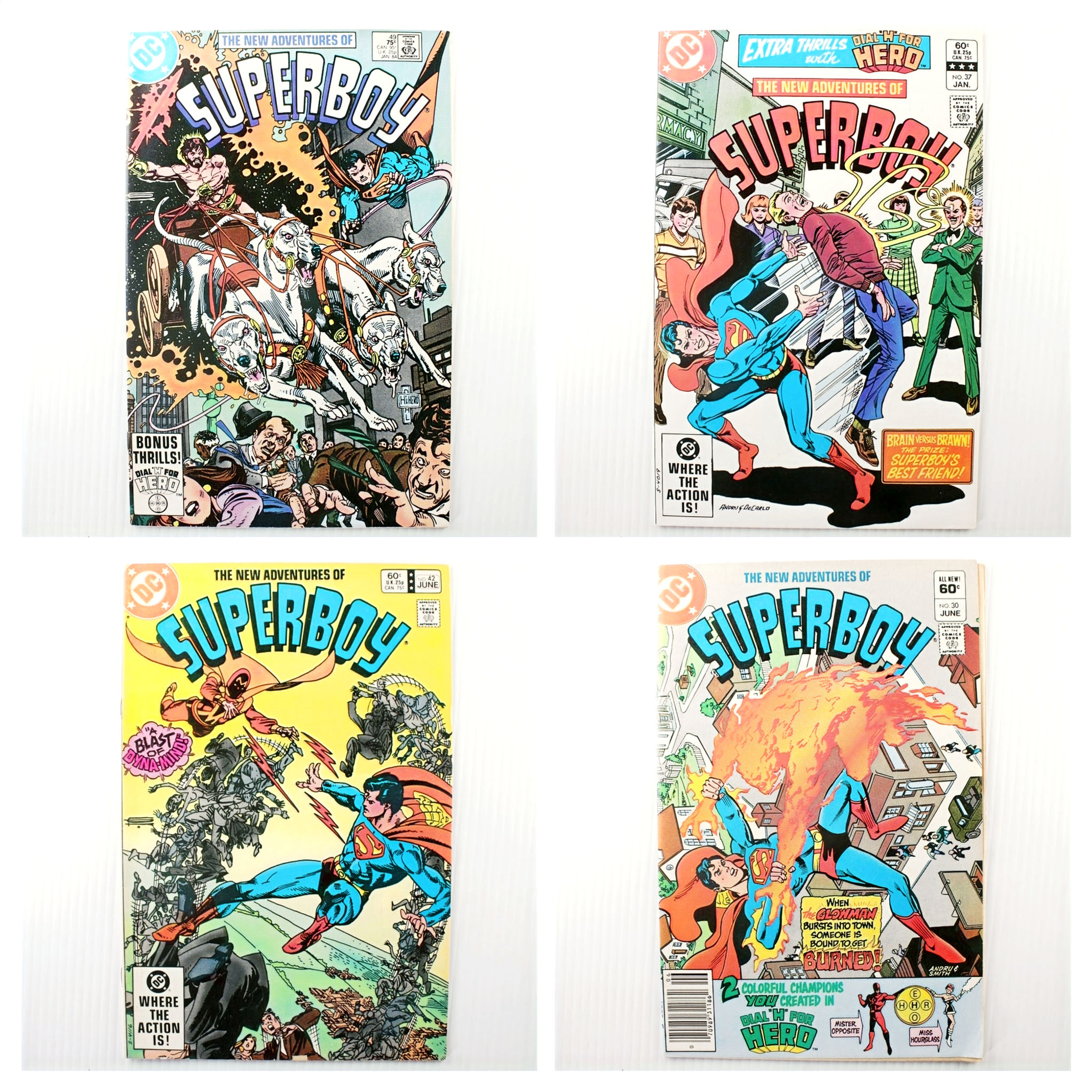 The New Adventures of Superboy Comic Lot (4): #30, #37, #42, #49