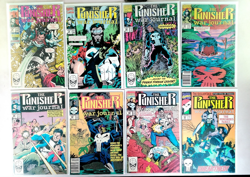 Thumbnail: 1988-1989 Marvel THE PUNISHER WAR JOURNAL #4-70 incomplete run including #6-7
