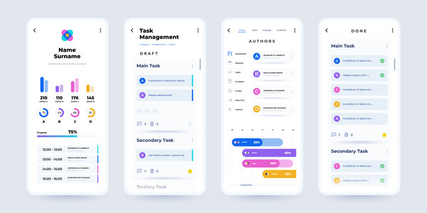 an example of how a task management app looks like