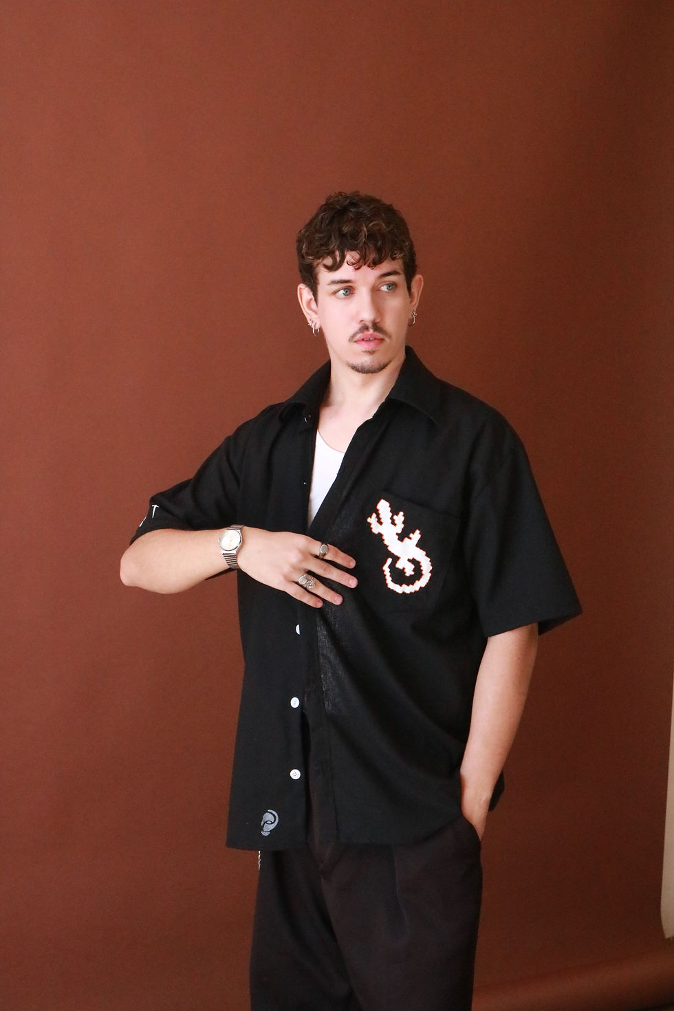 Miniatura: Camisa Solarpunk Calango - Preta