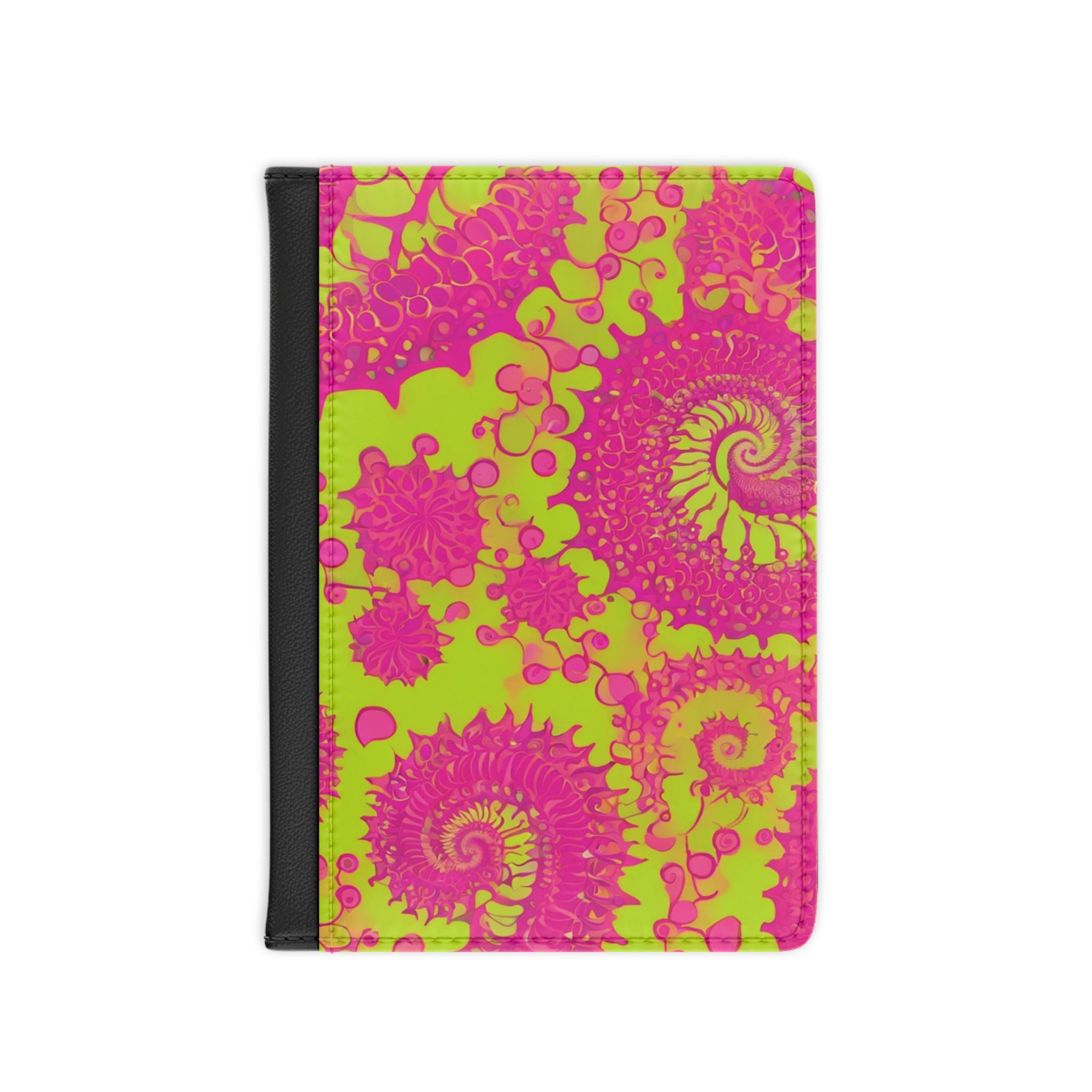 Vibrant pink and lime green swirls phone case