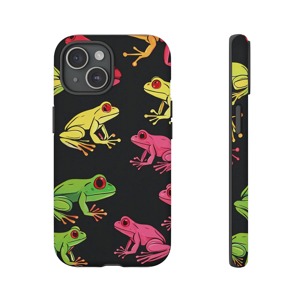 Thumbnail: Colorful frogs phone case design