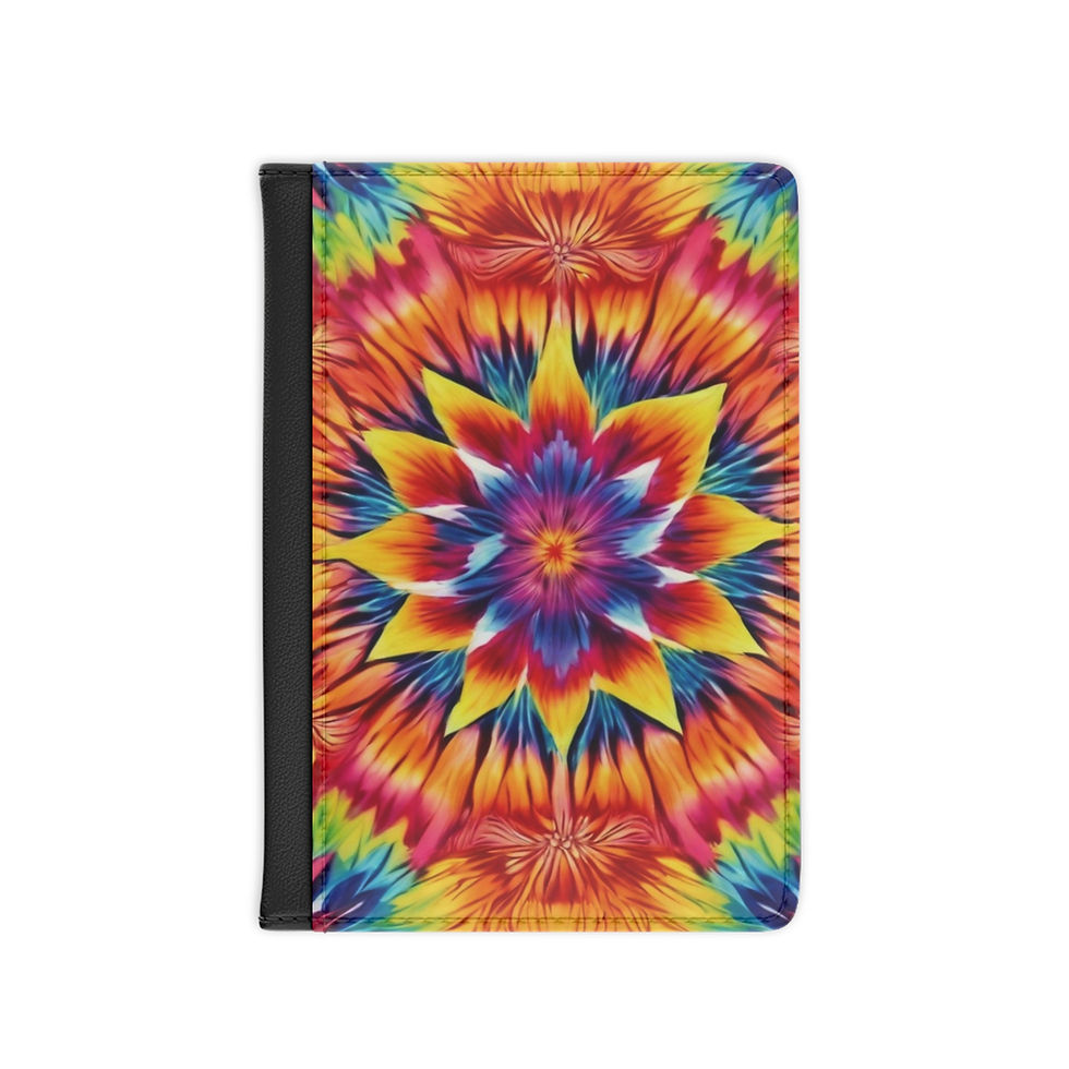 Passport holder with vibrant floral design