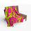 Thumbnail: Vibrant pink and lime green patterned throw blanket