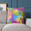 Thumbnail: Colorful tie-dye cushion with banana print