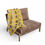Thumbnail: Yellow bee patterned throw blanket on brown chair