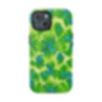 Seafoam Swirl Print phone case, vibrant green and blue design