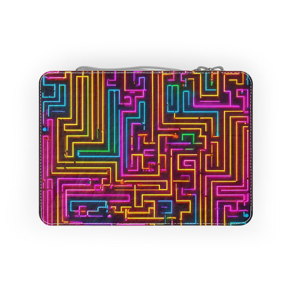 Neon maze pattern phone case