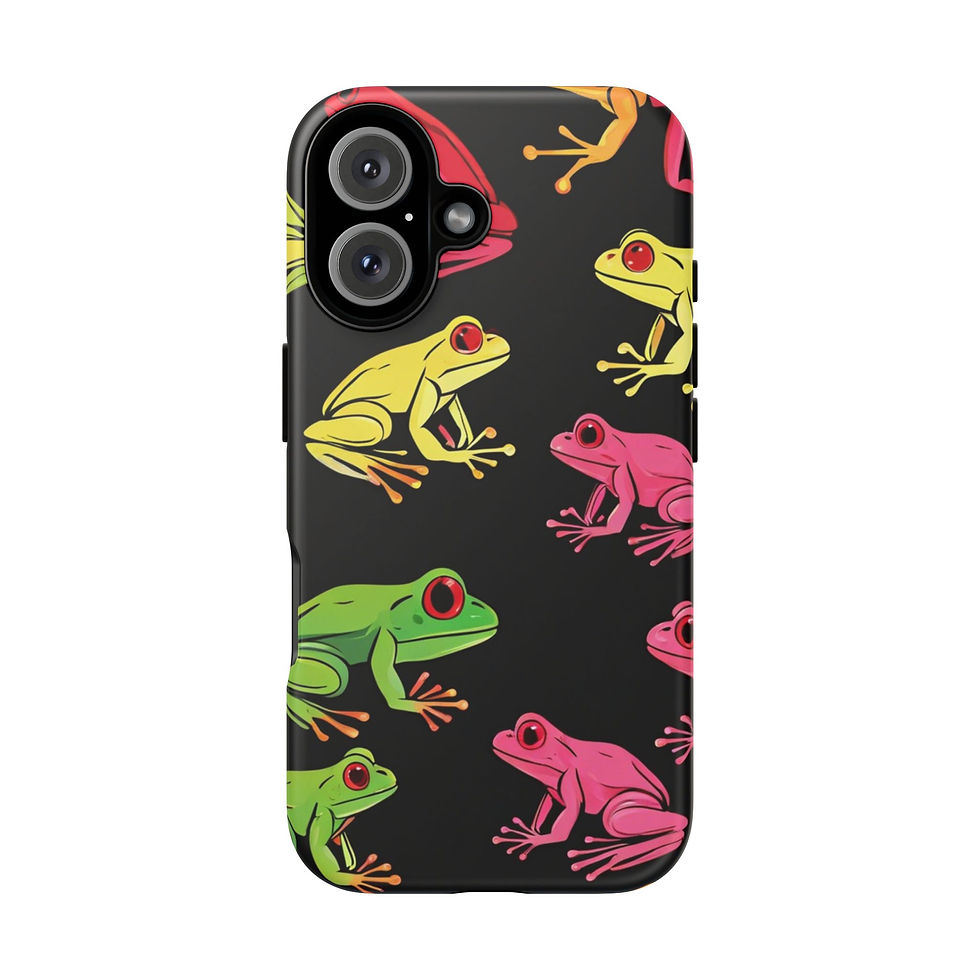 Colorful frog phone case design