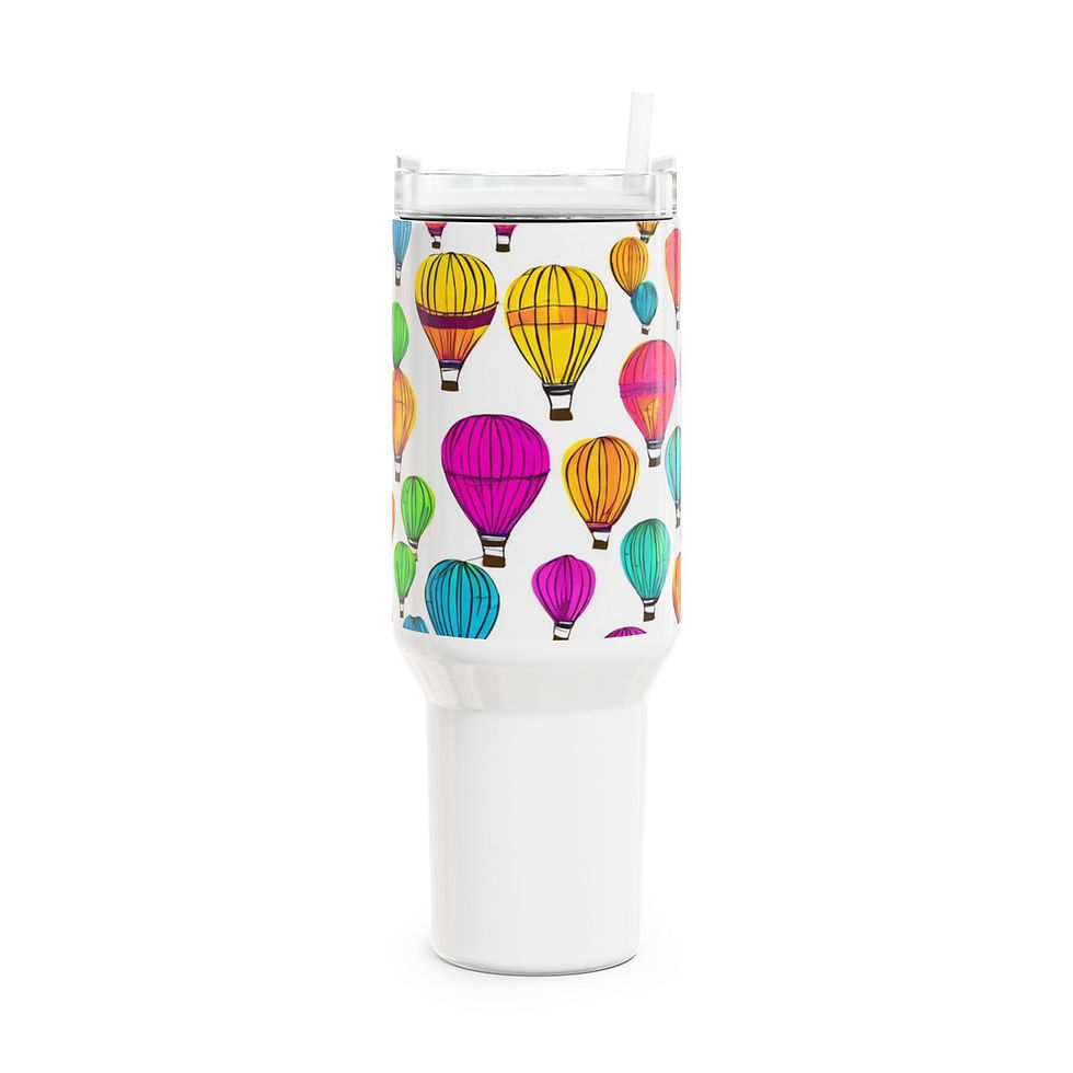 Colorful hot air balloons tumbler