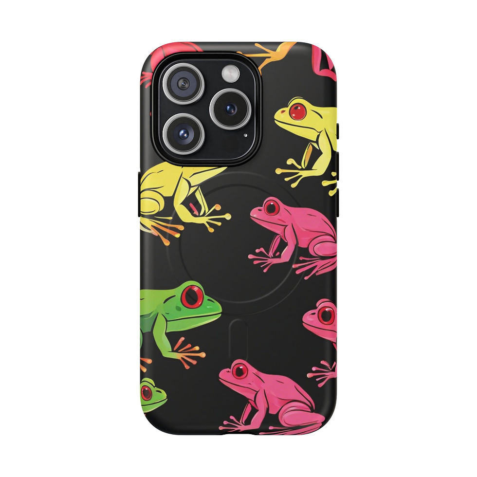 Colorful frog phone case design