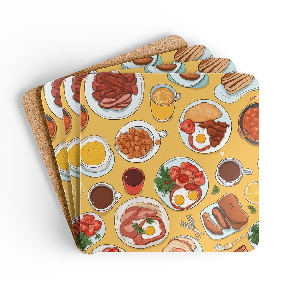 Full English breakfast coasters