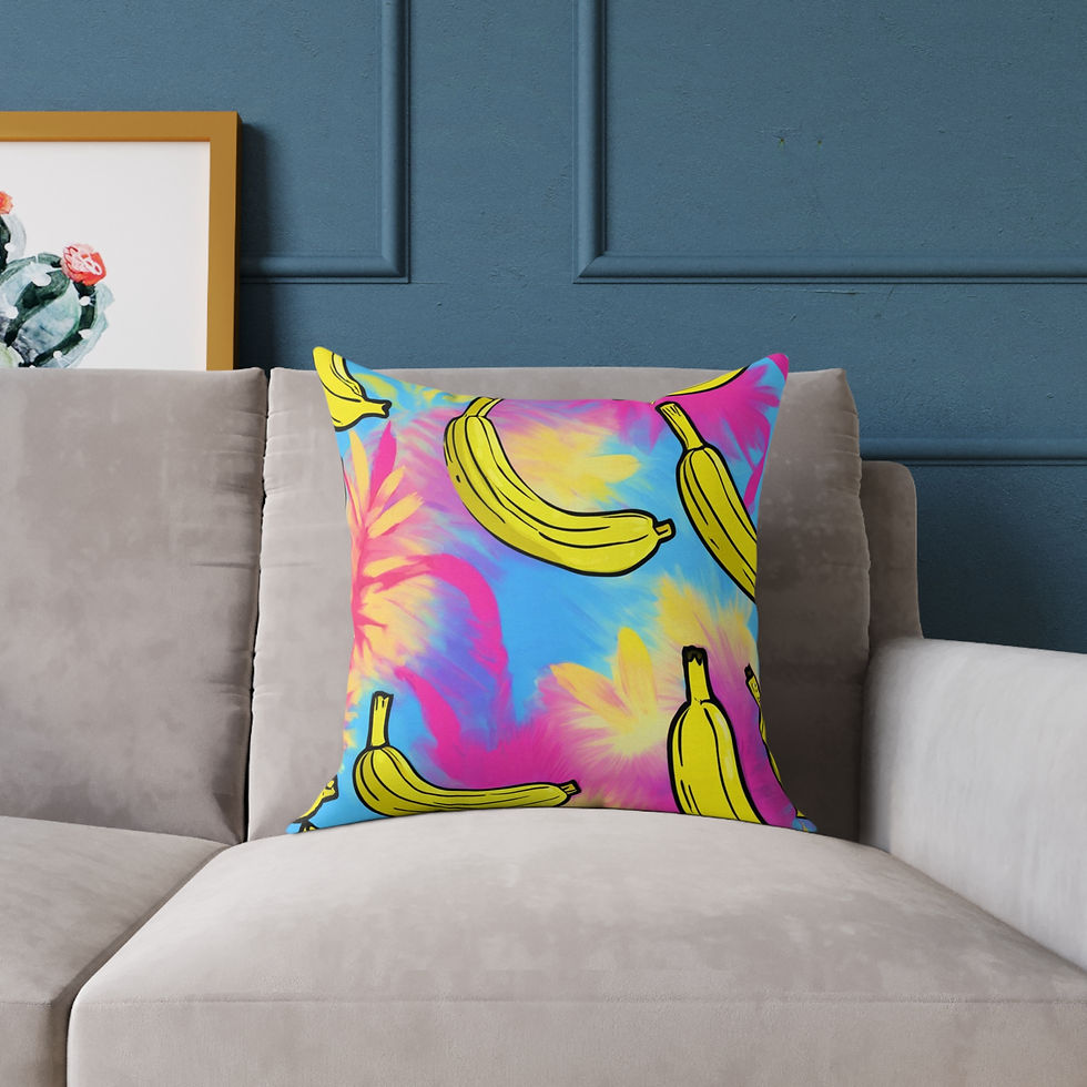 Thumbnail: Colorful banana tie-dye cushion