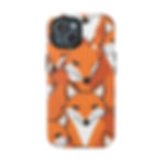 Orange fox phone case design