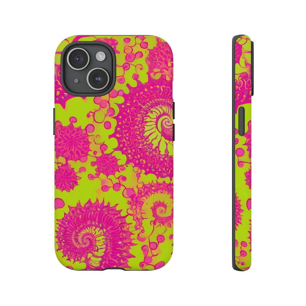 Thumbnail: Pink and lime green phone case