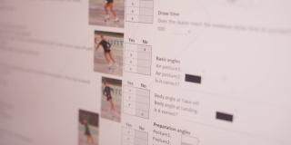 excel sheet showing a figure skating database