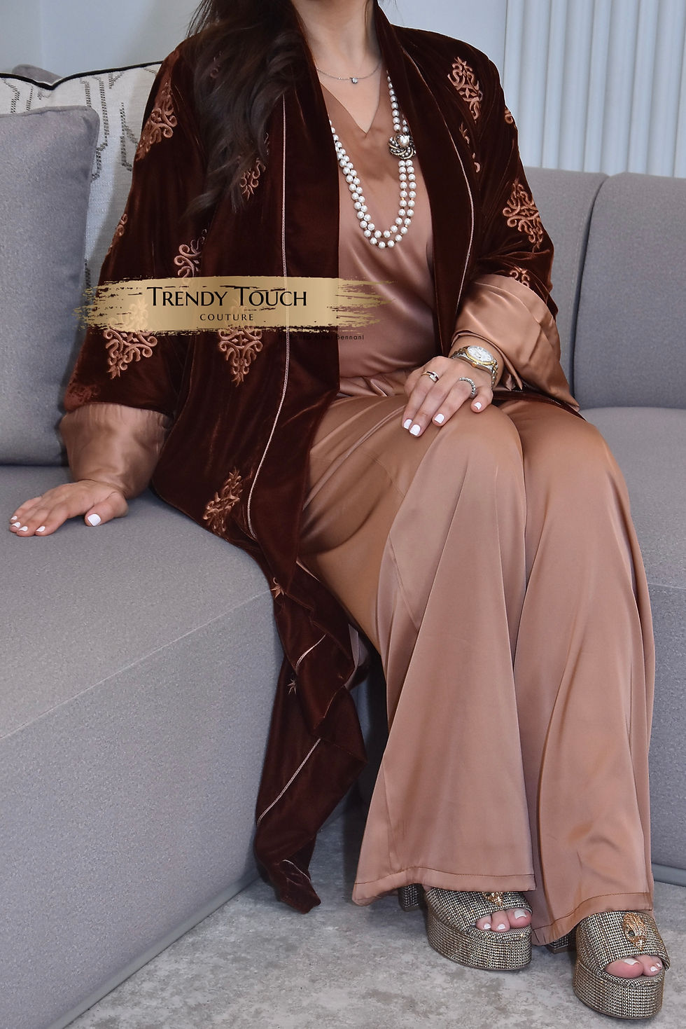 Miniature : Set 3 pièces Kimono brodé