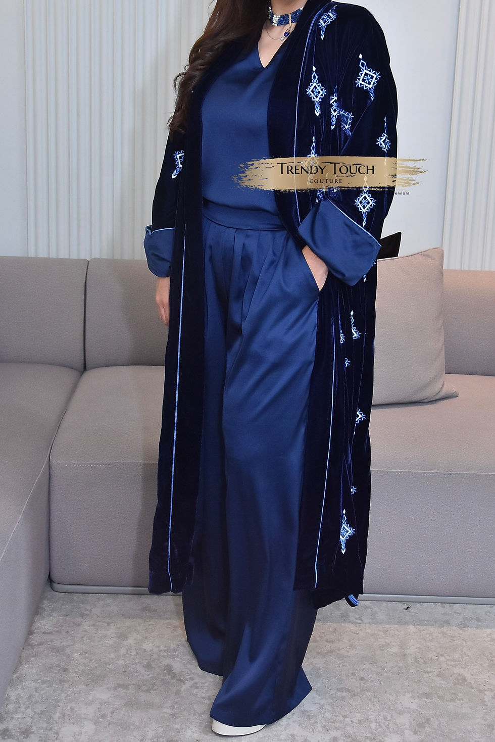 Miniature : Set 3 pièces Kimono brodé