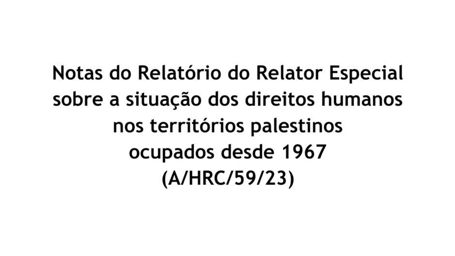 NOTAS RELATÓRIO A/HRC/59/23
