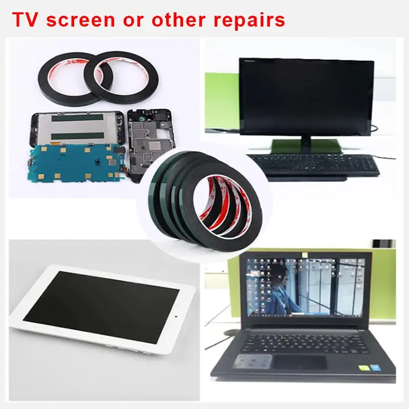 Thumbnail: 10M 3mm 3.5mm 4mm 5mm 6mm Double Sided Sticky Foam Tape Adhesive LCD Screen