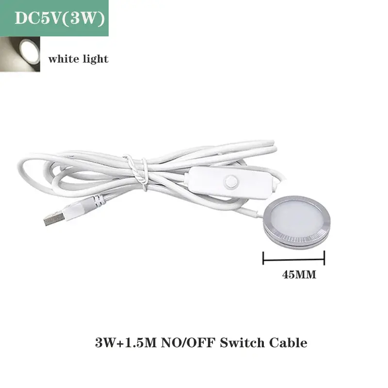 Thumbnail: Ultrathin 8mm USB DC5V 3W 10W Dimmable Spotlight Surface Mounted Mini LED
