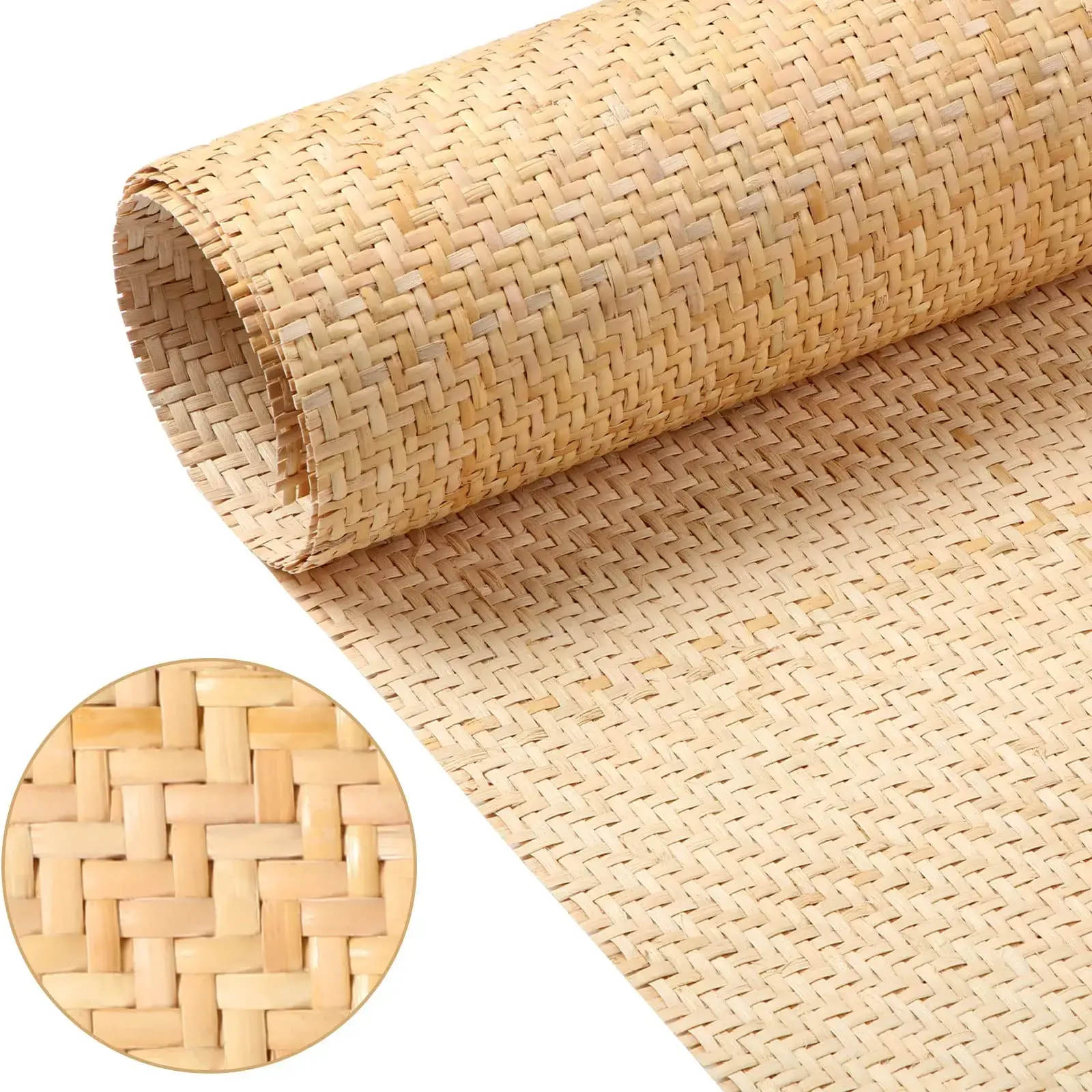 Cane Webbing 35/40/45/50cm Width Rattan Roll, Large Size Natural Rattan Webbing