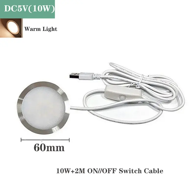 Thumbnail: Ultrathin 8mm USB DC5V 3W 10W Dimmable Spotlight Surface Mounted Mini LED