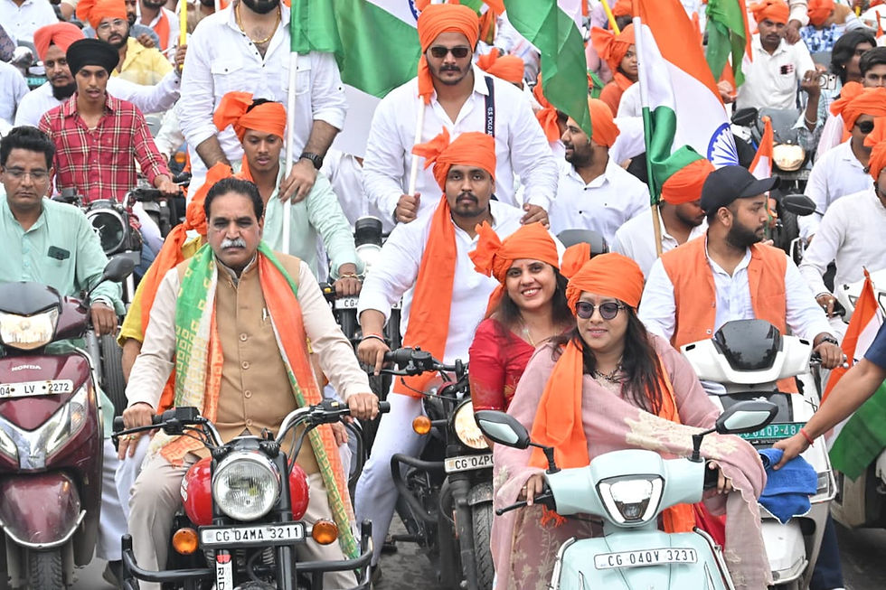 तिरंगे के रंग में रंगा रायपुर पश्चिम, हजारों के जनसैलाब ने रचा राष्ट्रगौरव का ऐतिहासिक अध्याय.....