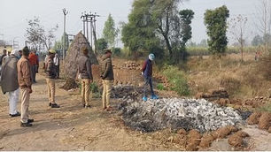 हत्या की वारदात को अंजाम देकर शव को बिटौड़े में रखकर जलाया...