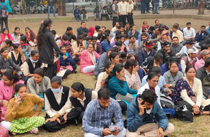 ओपीडी सेवाएं रायपुर एम्स में ठप्प....