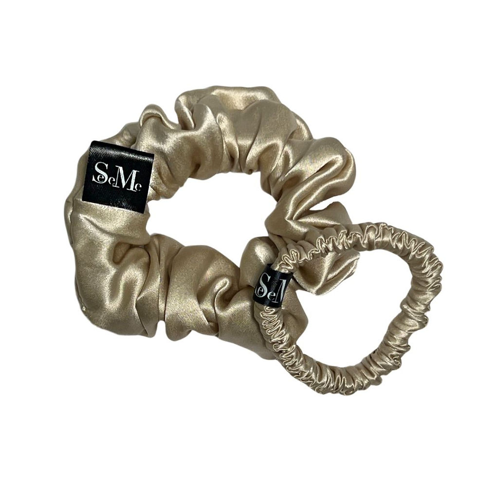 Thumbnail: 2 x SeeMe Skinny & Classic Silk Scrunchies (1 of each)
